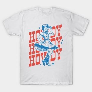 Howdy Cowgirl Dance Retro Country Western Cowboy Cowgirl Gift T-Shirt